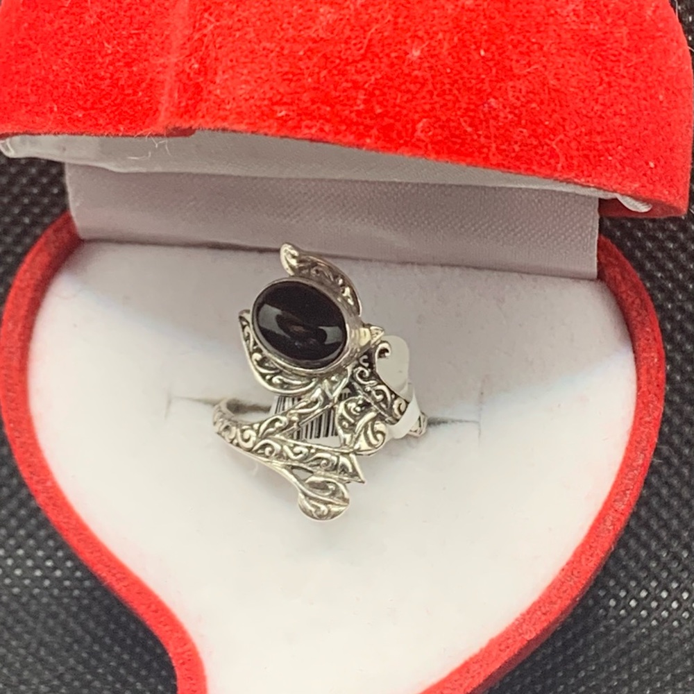 COPY - BALI LEGACY INDIAN BLACK STAR DIOPSIDE RING - Picture 6 of 9